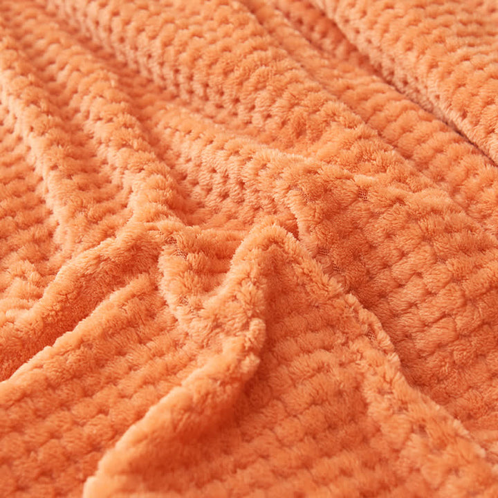 Microfiber Coral Fleece Throw Blanket with Zipper