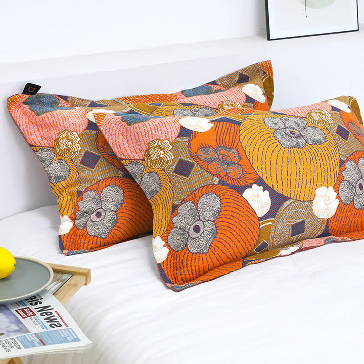 Persimmon Cotton Gauze Reversible Quilt