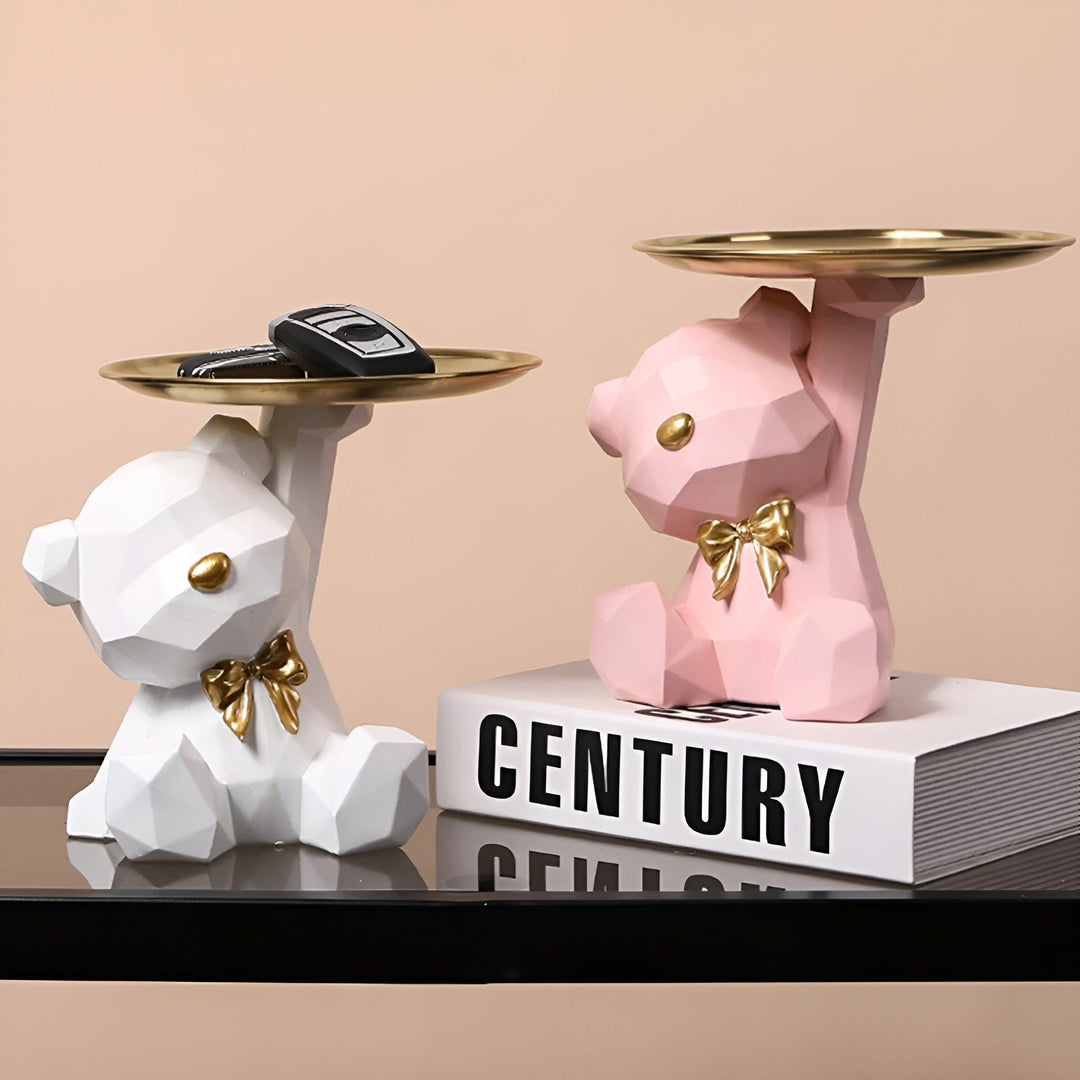 Geometric Bear Key Holder and Desk Organizer