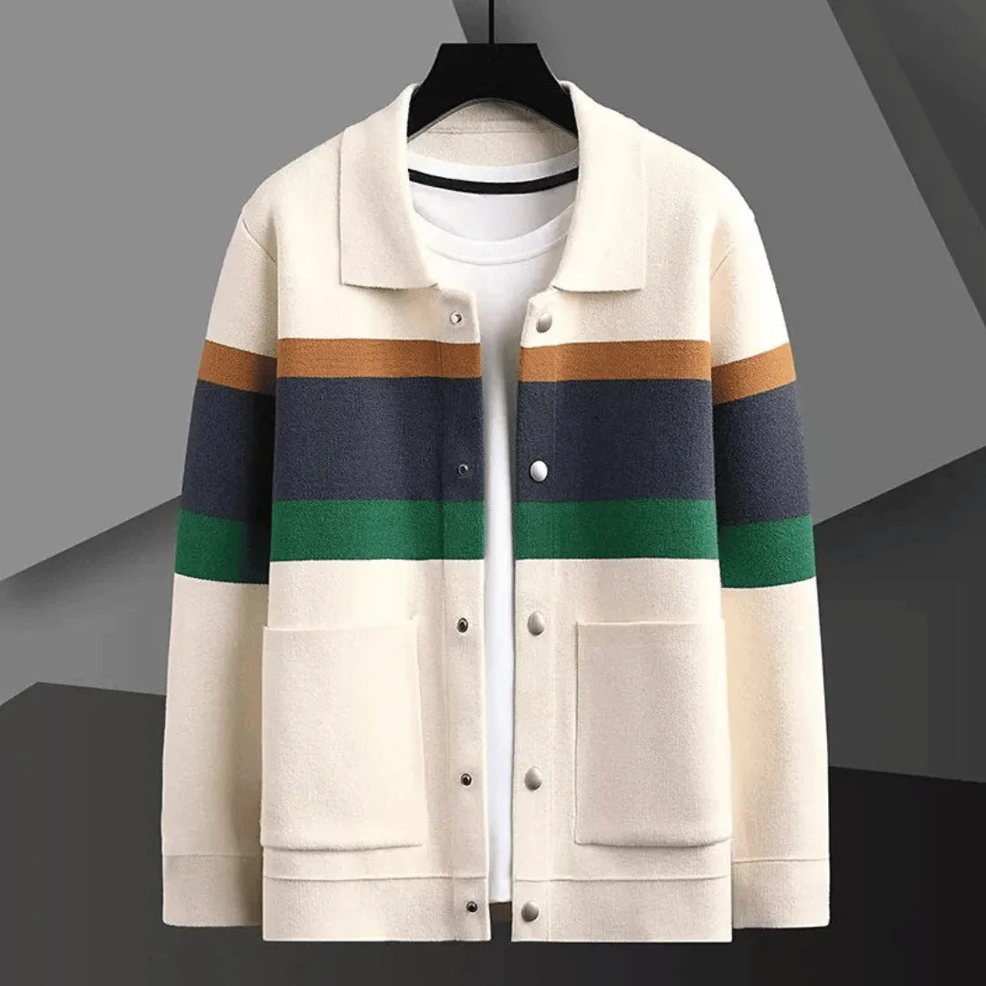 Callum Jacquard Knit Cardigan