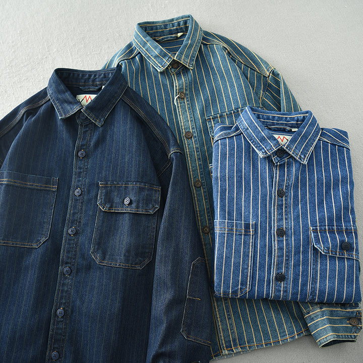 Retrovista™ - 1977 Vintage Button-Up Shirt - Edward Fraiser