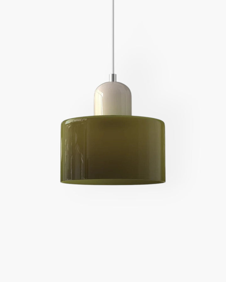 Glass Pendant Ceiling Light – Gloss Finish, Retro Dome Design