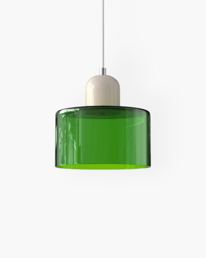 Glass Pendant Ceiling Light – Gloss Finish, Retro Dome Design