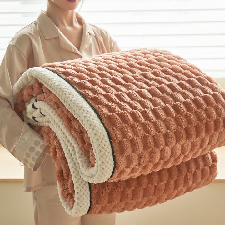 Alva Reversible Thick Coral Fleece Blanket