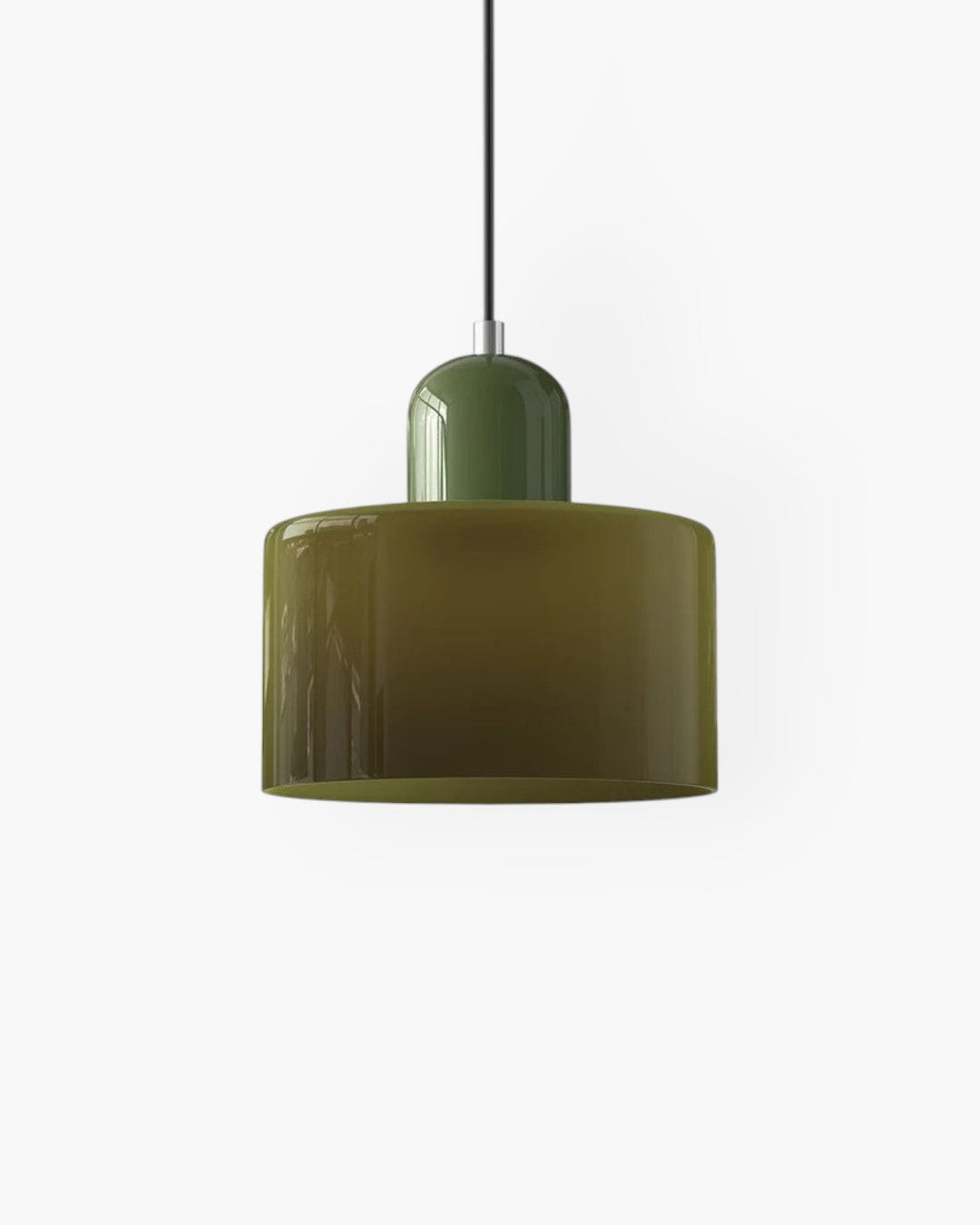 Glass Pendant Ceiling Light – Gloss Finish, Retro Dome Design