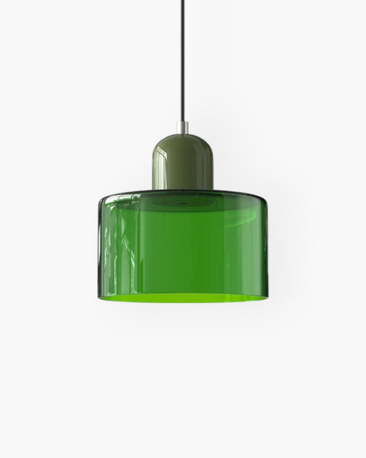 Glass Pendant Ceiling Light – Gloss Finish, Retro Dome Design