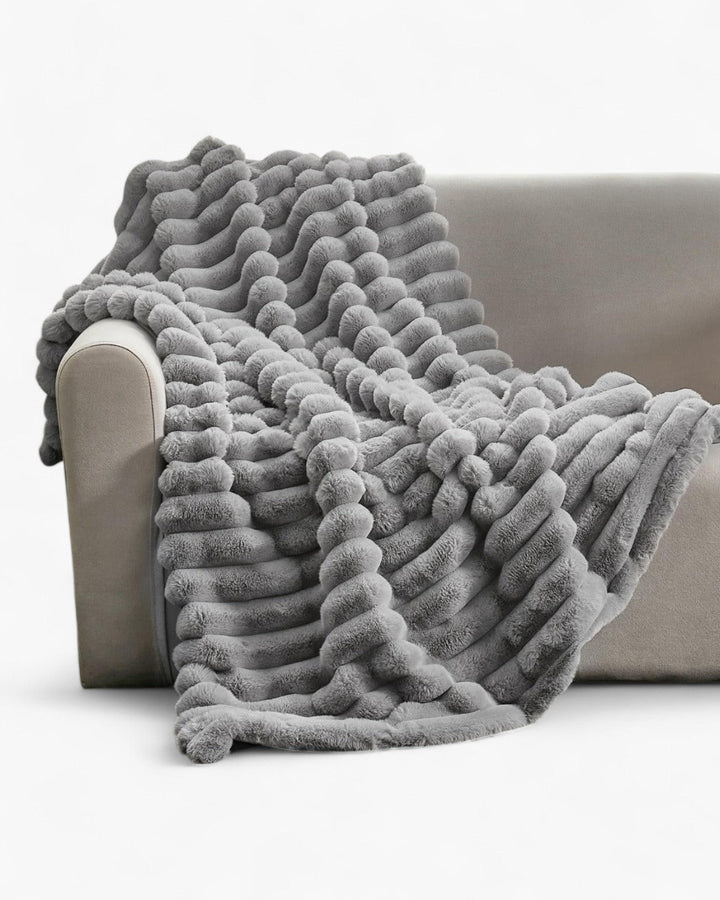 Luxury Fleece Throw Blanket for Sofa – Ultra Soft & Warm Textured Design
