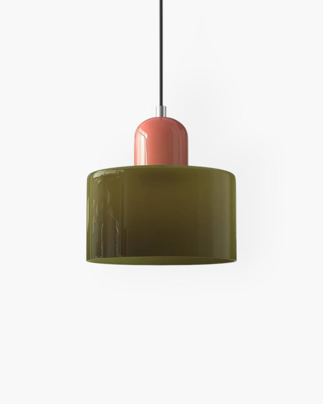 Glass Pendant Ceiling Light – Gloss Finish, Retro Dome Design