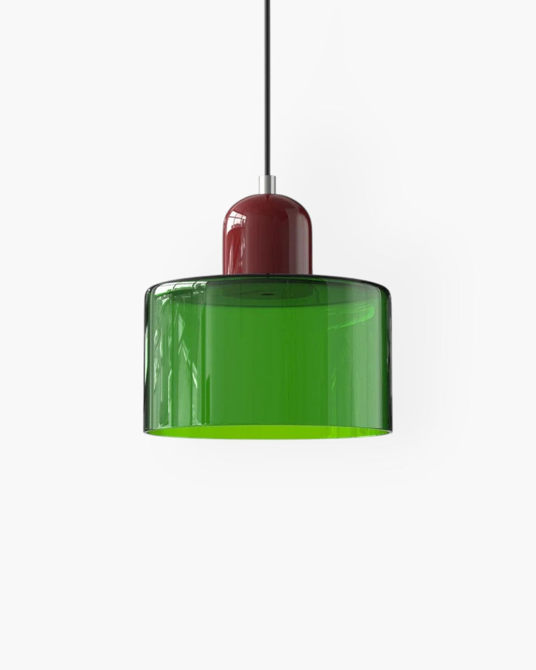 Glass Pendant Ceiling Light – Gloss Finish, Retro Dome Design