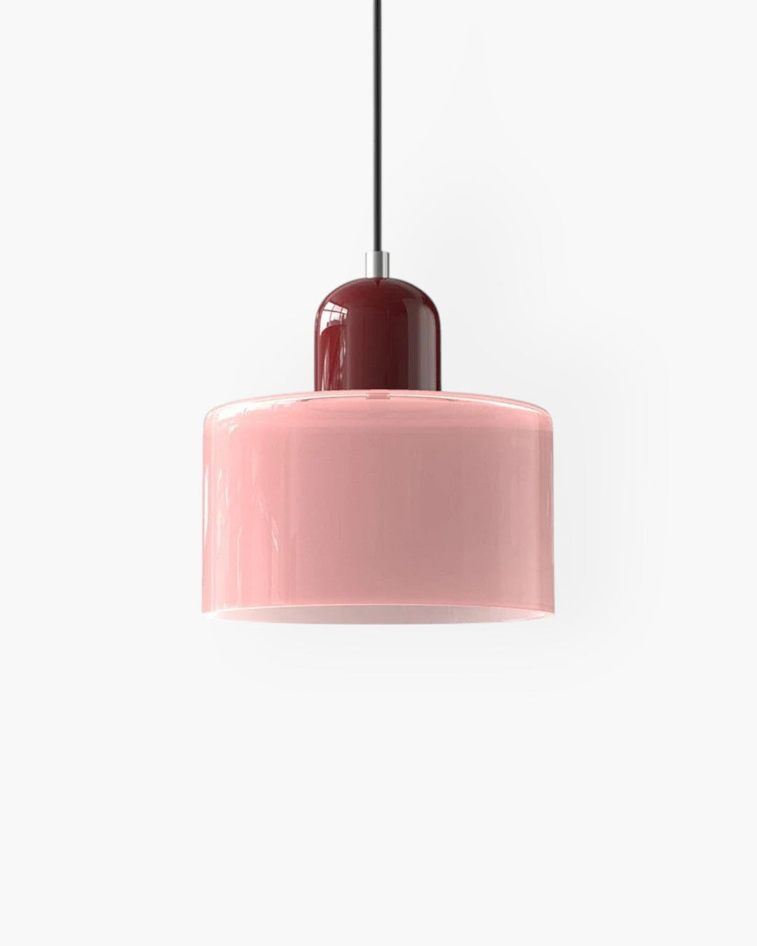 Glass Pendant Ceiling Light – Gloss Finish, Retro Dome Design