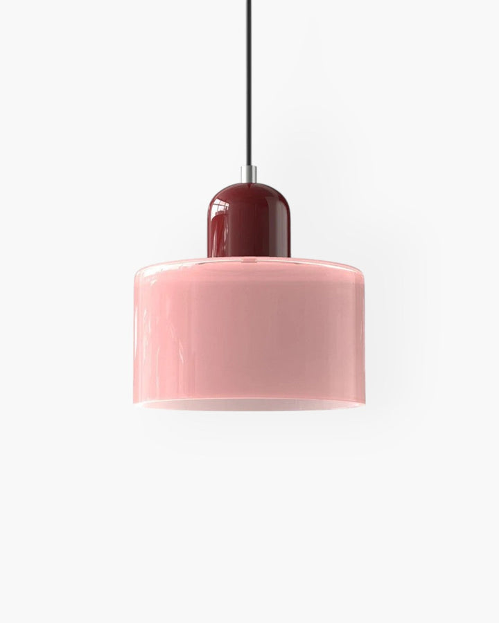 Glass Pendant Ceiling Light – Gloss Finish, Retro Dome Design