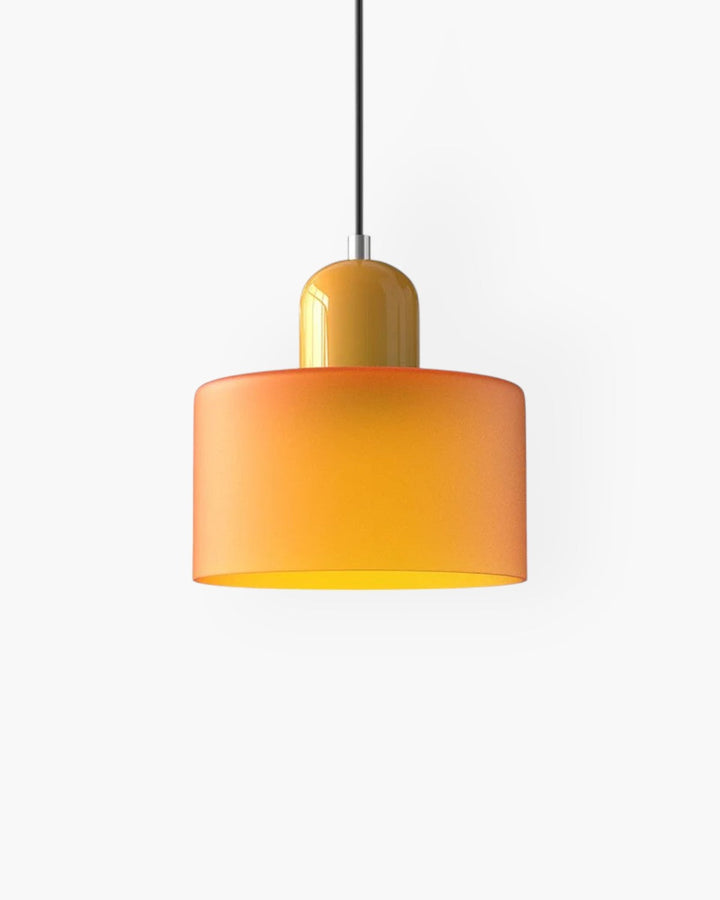 Glass Pendant Ceiling Light – Gloss Finish, Retro Dome Design