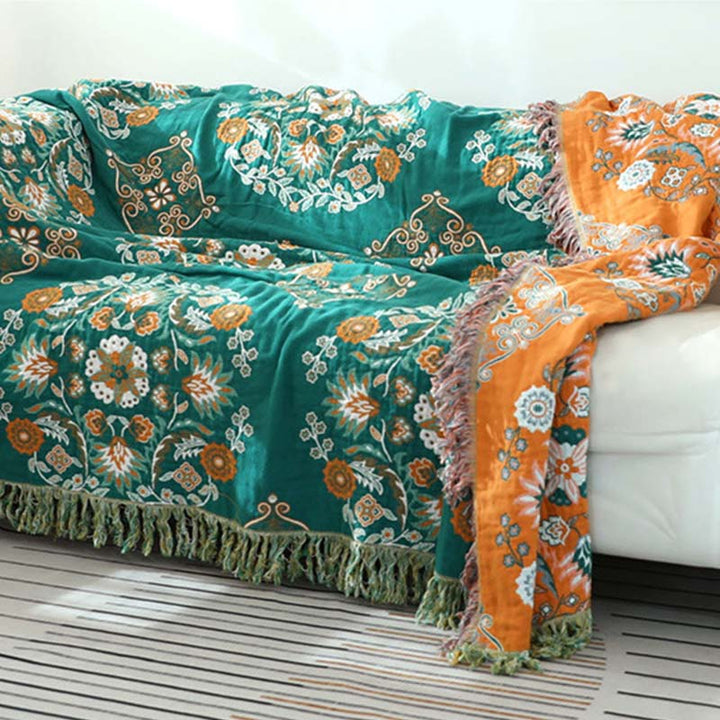Floraya Reversible Cotton Woven Quilt