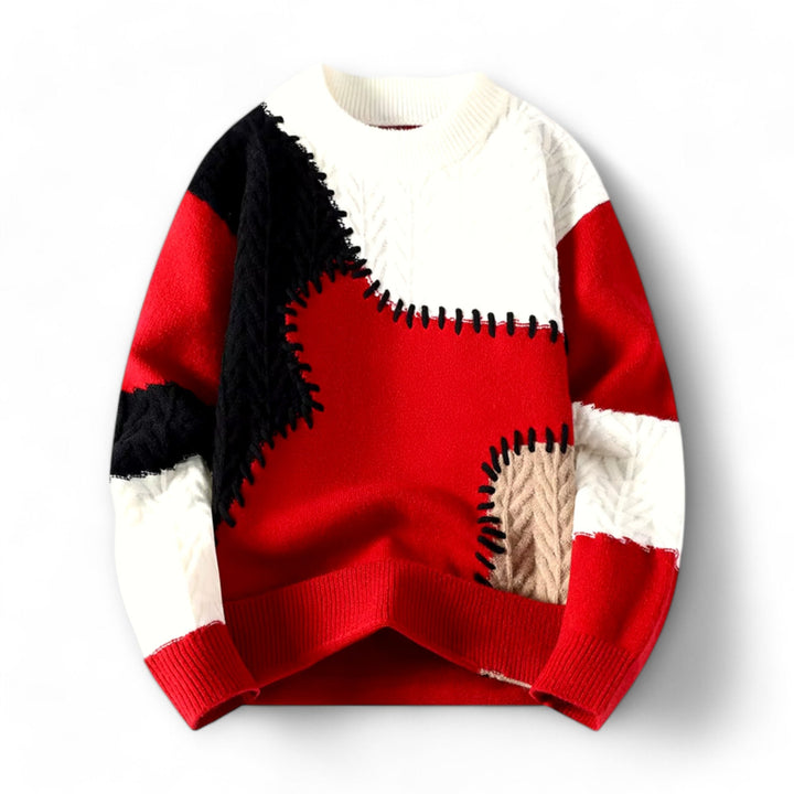 Kael Colorblock Patchwork Sweater