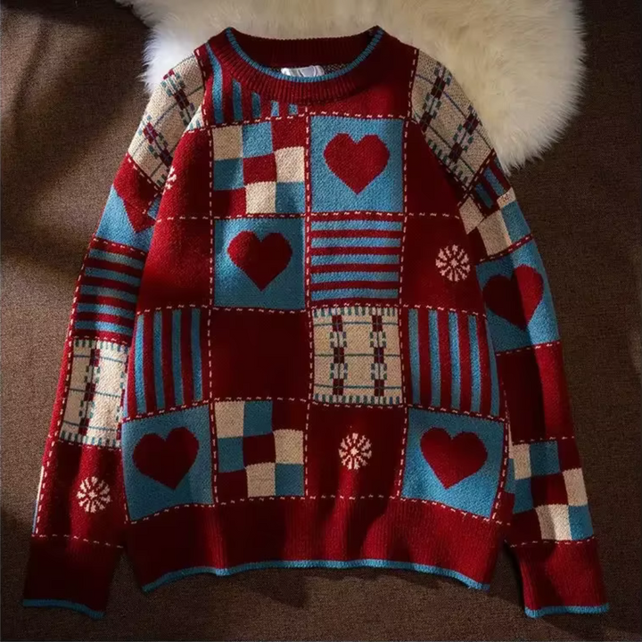 Calista Patchwork Wool Sweater