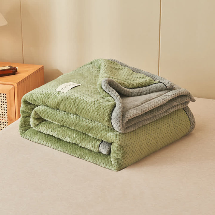 Microfiber Coral Fleece Throw Blanket with Zipper