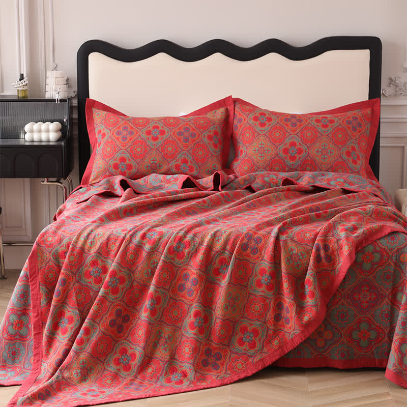 Petal Stitch Organic Cotton Reversible Quilt
