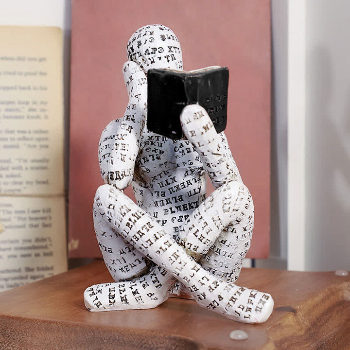 Reading Woman Sculpture Bookshelf Decor