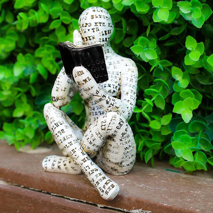 Reading Woman Sculpture Bookshelf Decor