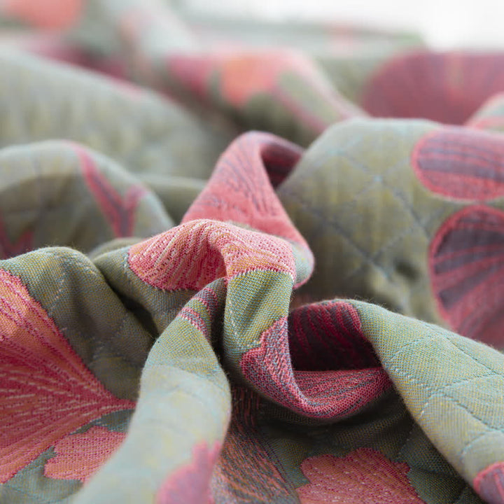 Valona Reversible Ginkgo Leaf Cotton Quilt