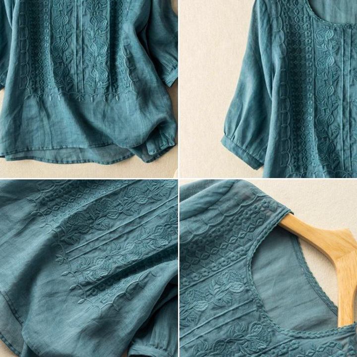 Celestine Viscose Draped Blouse