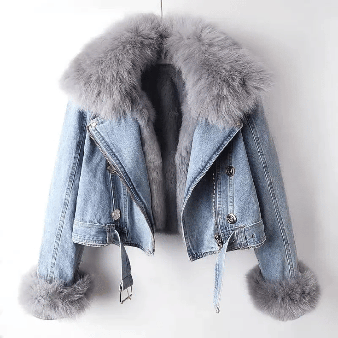 Livia Denim Fur Jacket