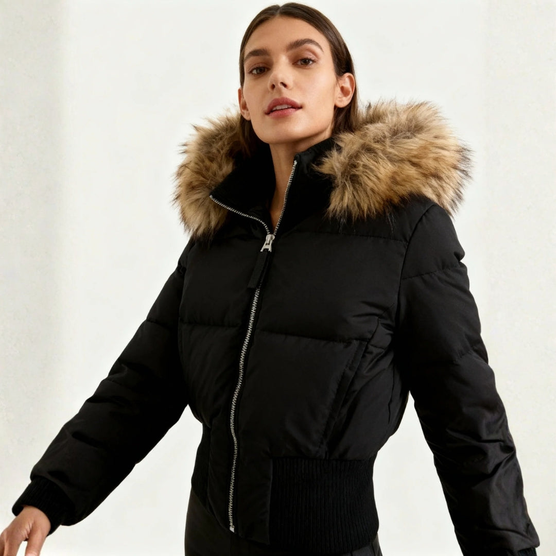 Heidi Hooded Faux-Fur Puffer Jacket