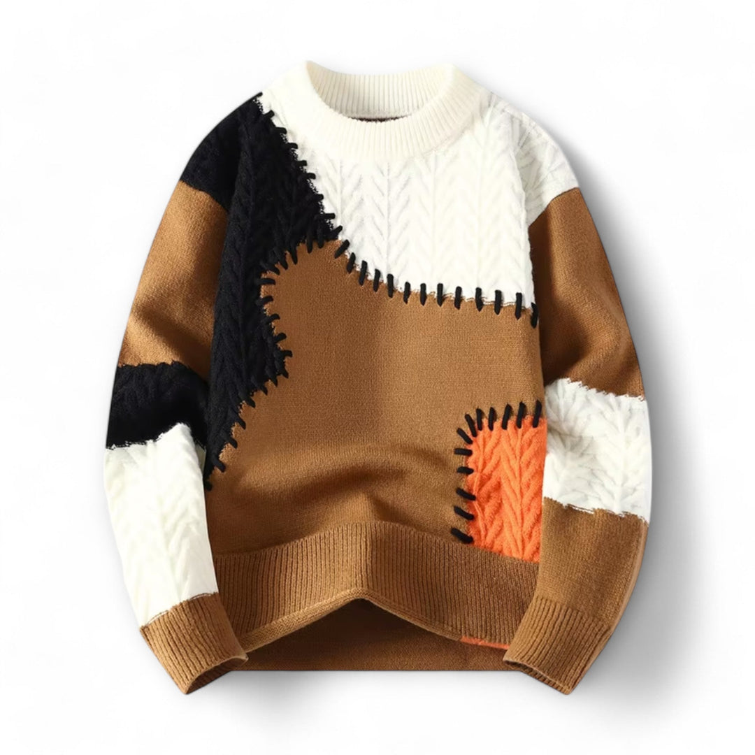 Kael Colorblock Patchwork Sweater