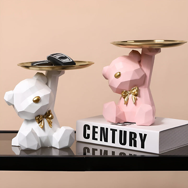 Geometric Bear Key Holder and Desk Organizer