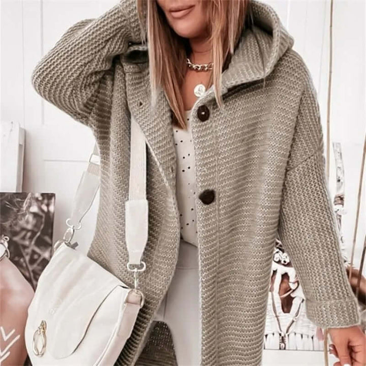 Women’s Luxury Hooded Sweater Cardigan