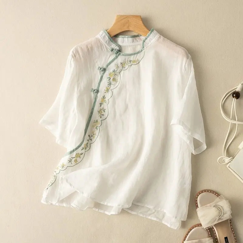 Marbella Linen Blouse