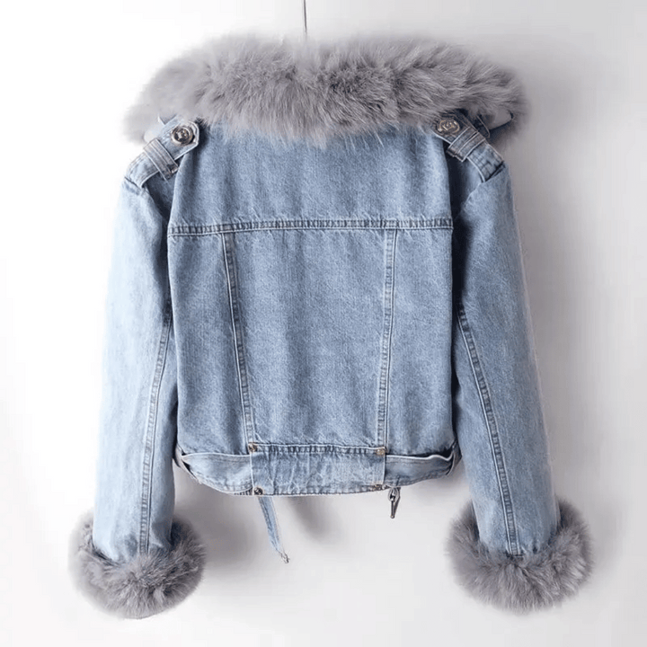 Livia Denim Fur Jacket