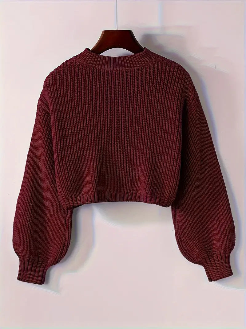 Luna Cropped Knit Sweater