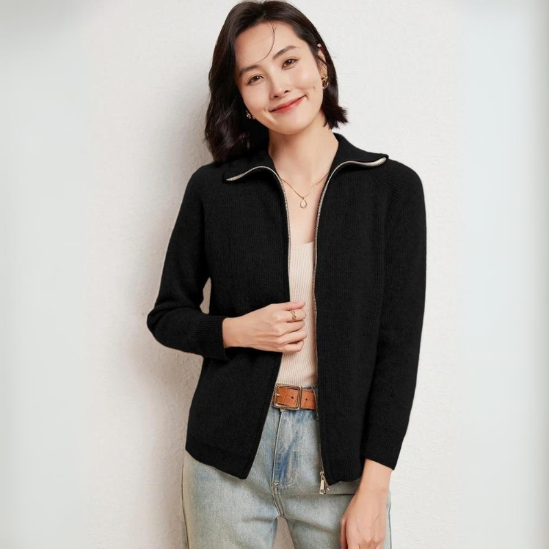 Evora Luxe Wool Zip-Up