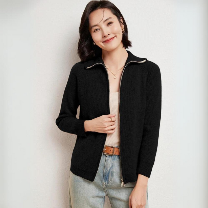 Evora Luxe Wool Zip-Up