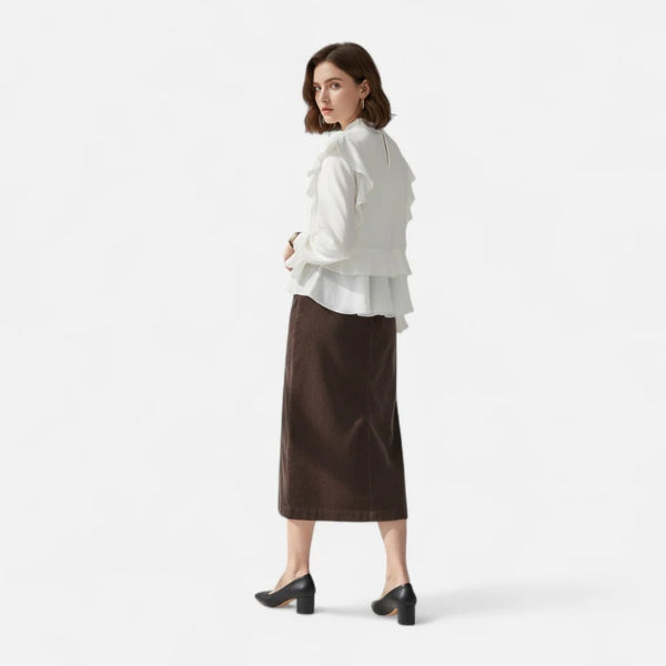 Sicily Corduroy Midi Skirt