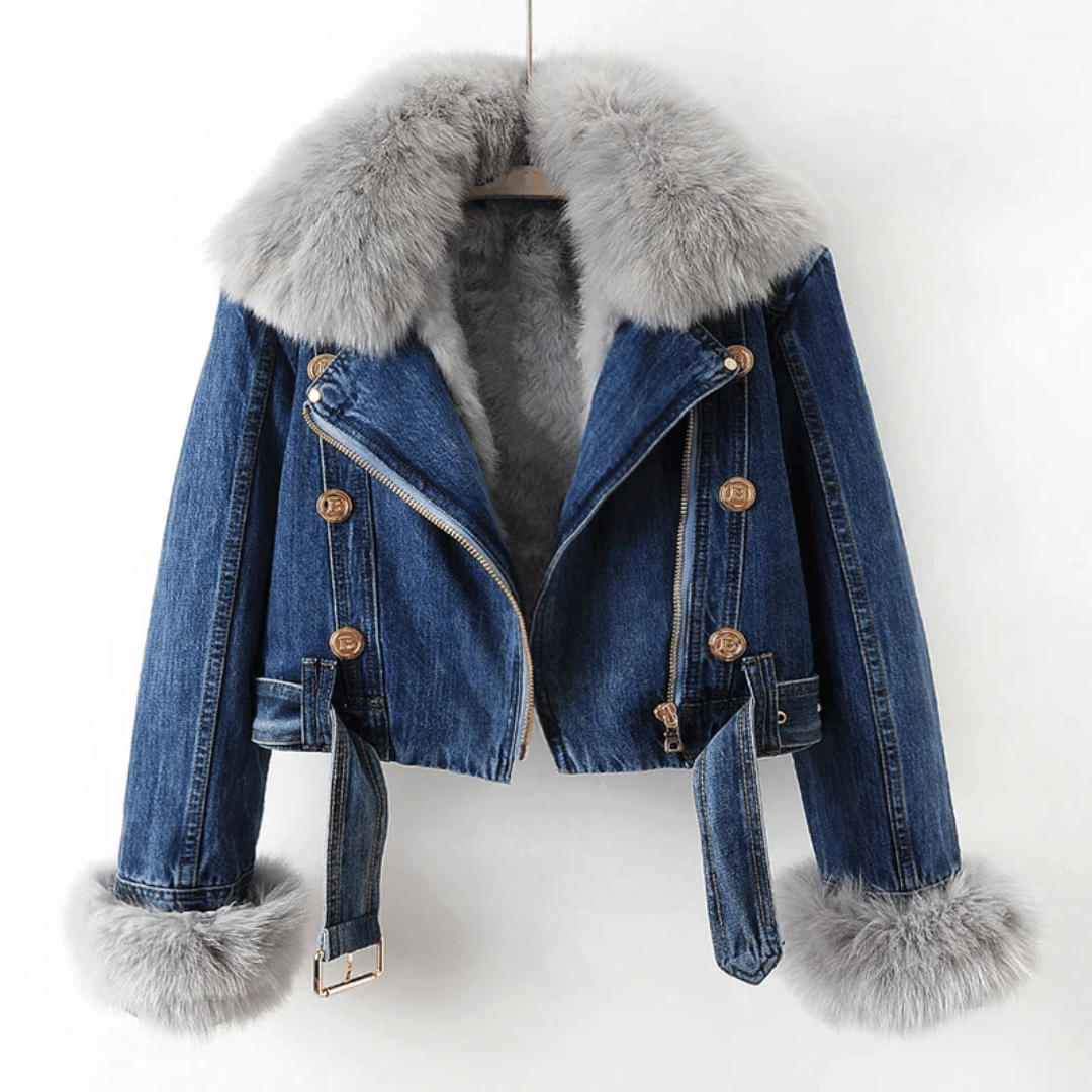 Livia Denim Fur Jacket