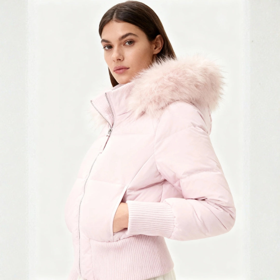 Heidi Hooded Faux-Fur Puffer Jacket
