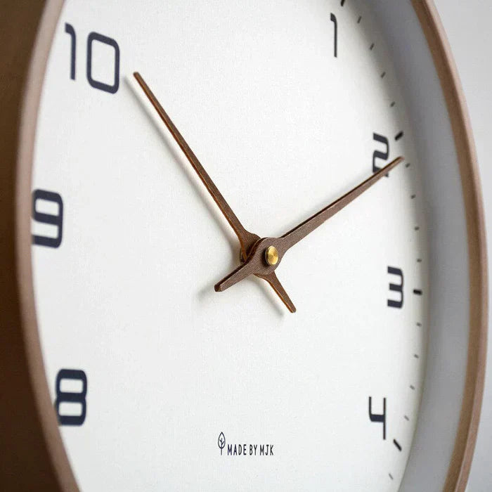 Minimalist Wooden Wall Clock – Silent Quartz Movement