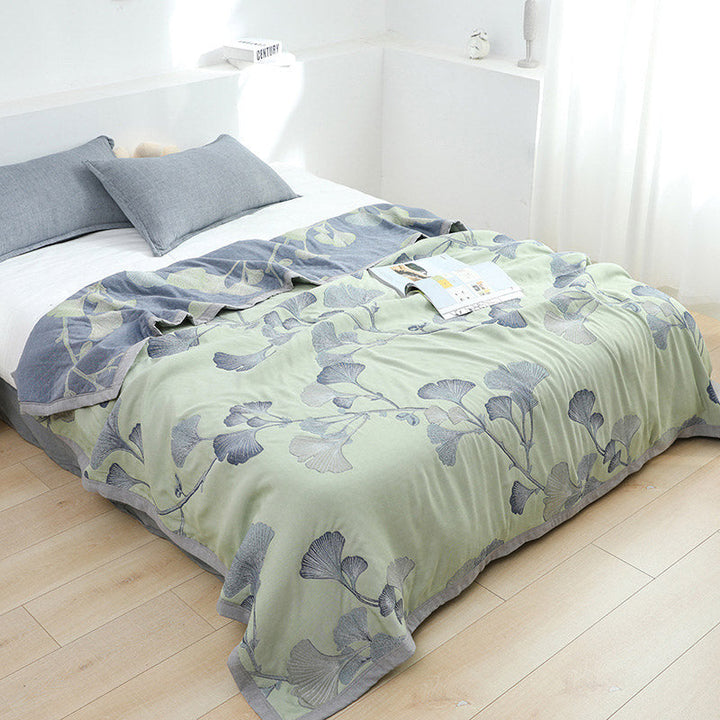 Liora Gauze Ginkgo Reversible Cotton Quilt