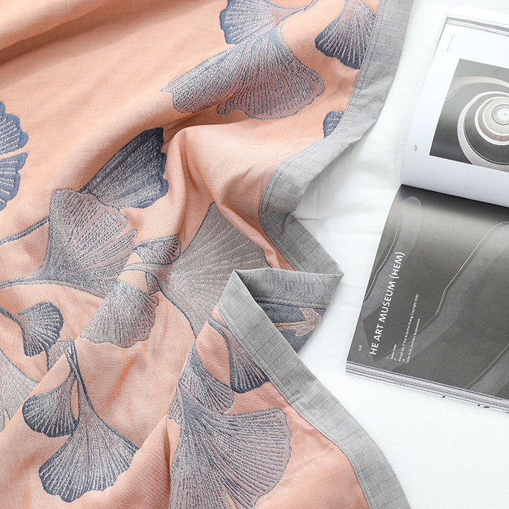 Liora Gauze Ginkgo Reversible Cotton Quilt