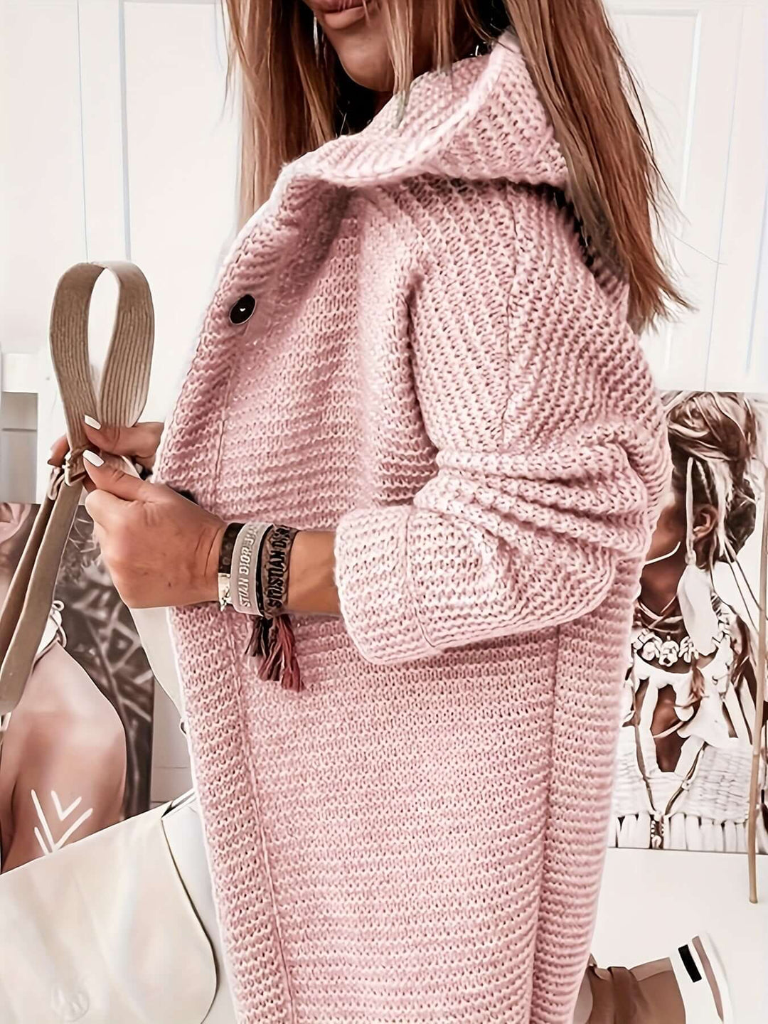 Women’s Luxury Hooded Sweater Cardigan