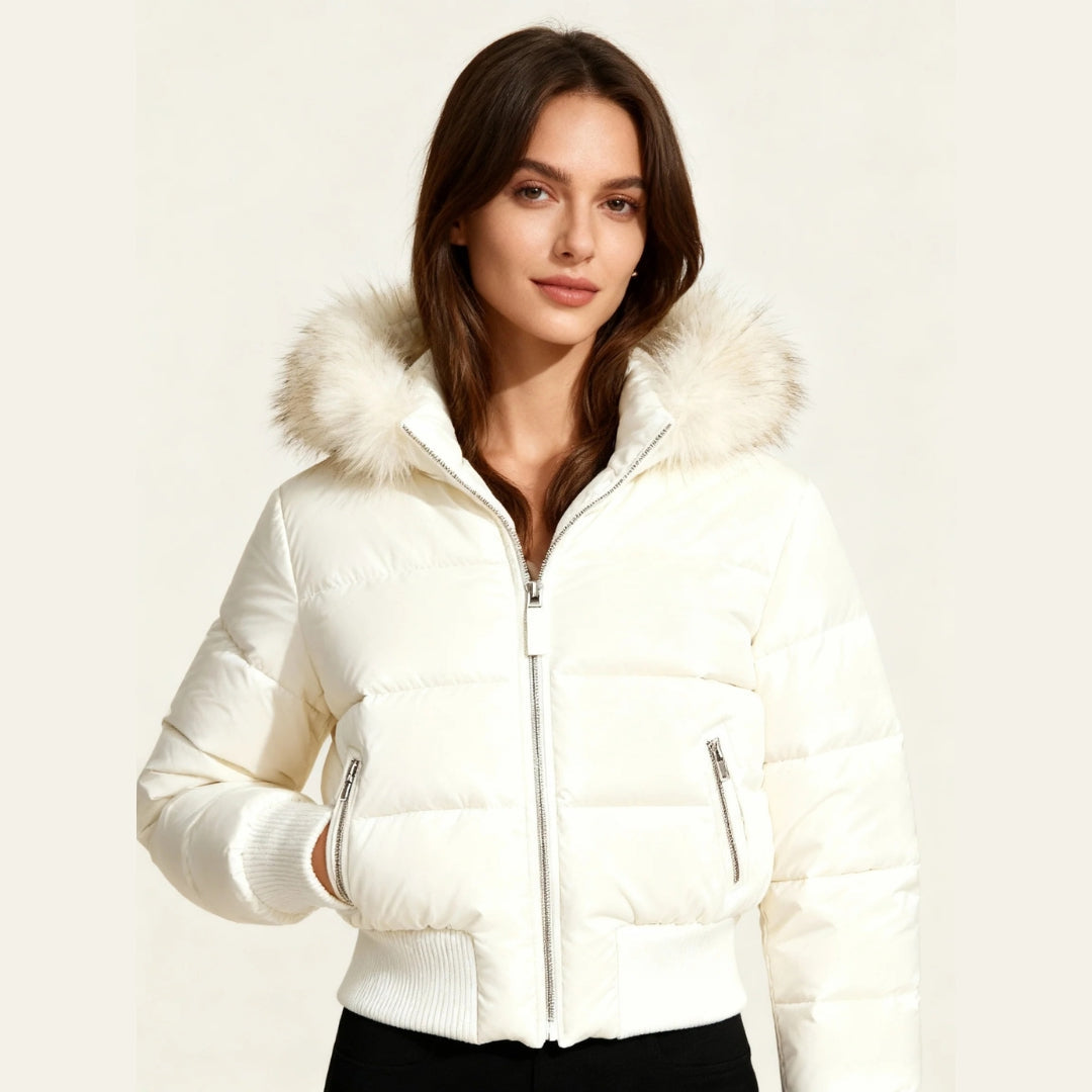 Heidi Hooded Faux-Fur Puffer Jacket