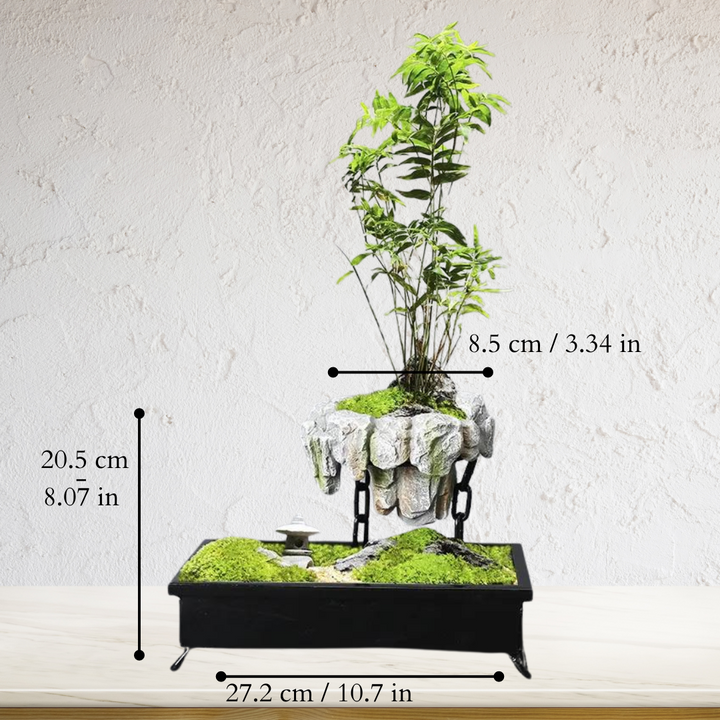Floating Stone Planter with Magnetic Base