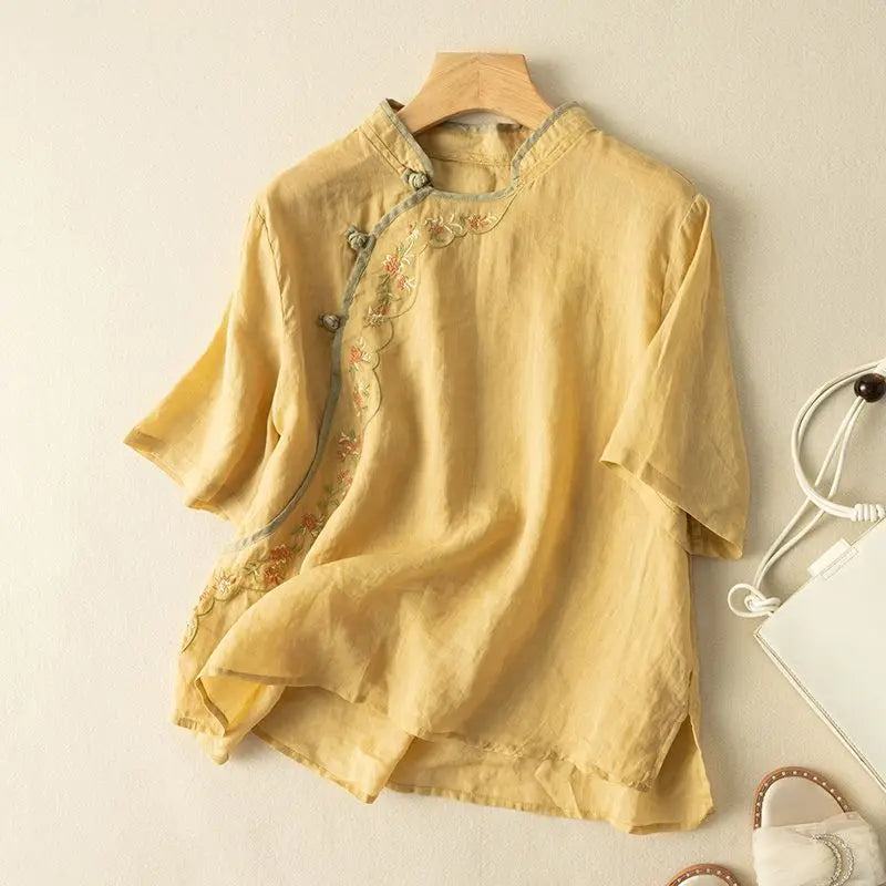 Marbella Linen Blouse