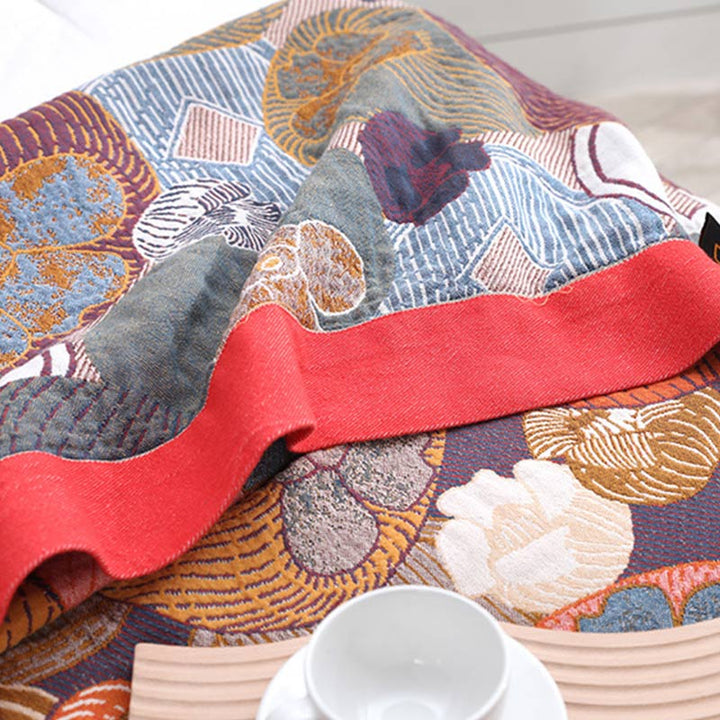 Persimmon Cotton Gauze Reversible Quilt