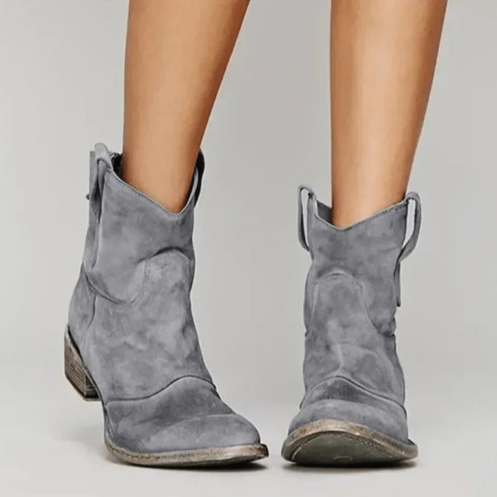 Ischia Suede Western Curve Boots