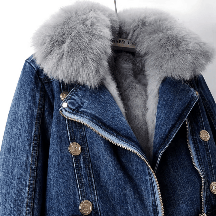Livia Denim Fur Jacket