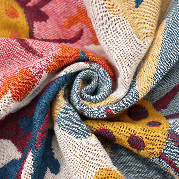 Reversible Cotton Flower Quilt – Organic Double-Sided Bedding
