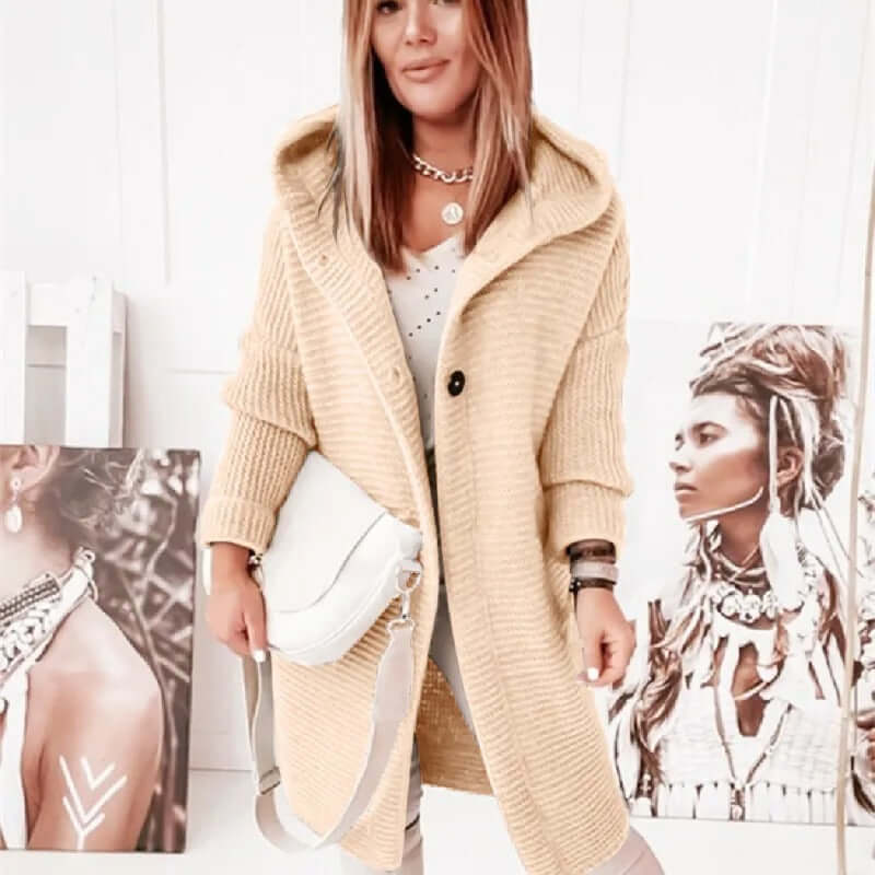 Women’s Luxury Hooded Sweater Cardigan